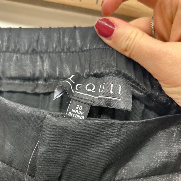 NEW $100 Eloquii Black Wide Leg Lightweight Pants Trousers Plus Size 20 - Picture 6 of 7